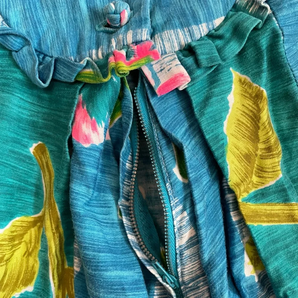 Vintage 60’s 70’s Blue Hawaiian maxi dress size Small hibiscus print tropical - Picture 7 of 10